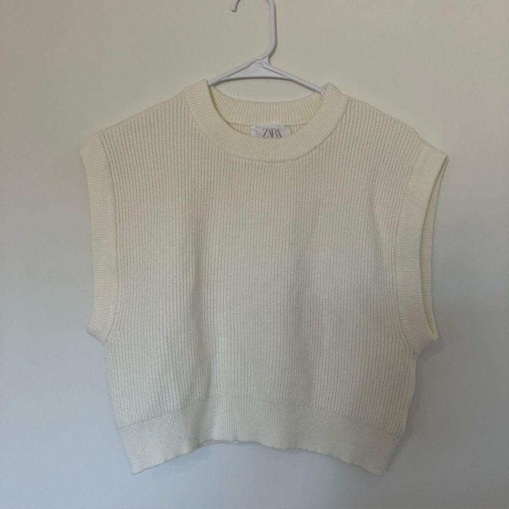 Zara Cream Sweater-vest Girls 11-12 or Women’s XS
